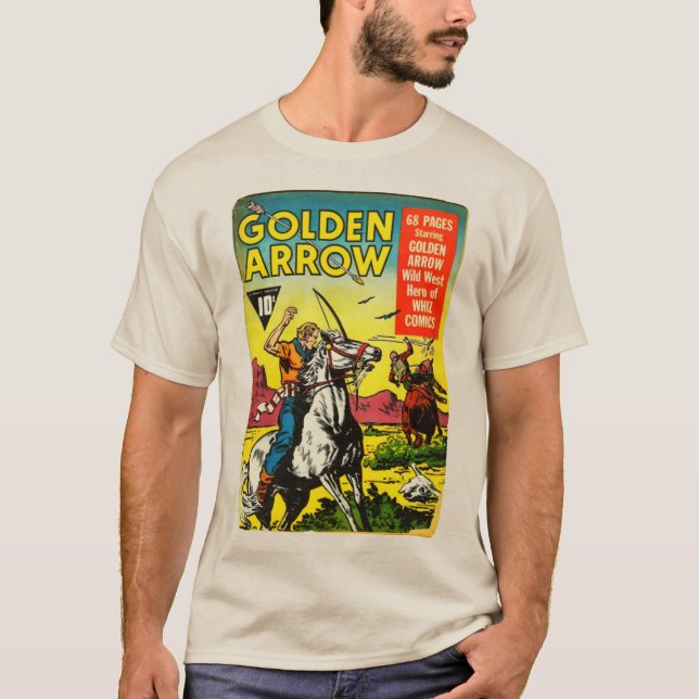 1950:s Westerna Tecknader i Golden Arrow T-Shirt (Framsida)