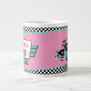 1950-tal Diner Retro Födelsedagsfest Pappersmugg Jumbo Mugg