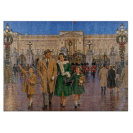 1950-tal Familj jul London Promenad