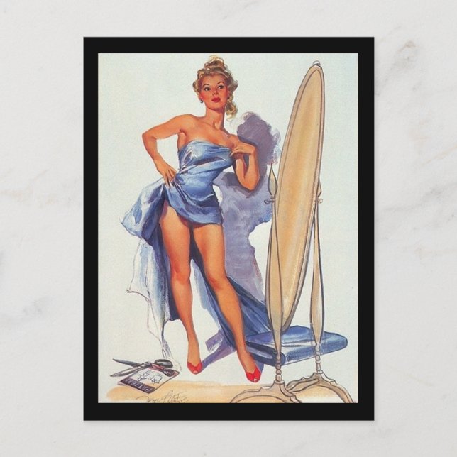 1950-tal Pin-up Flickor Postkort Vykort (Framsida)