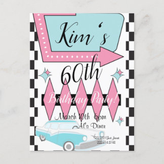 1950-tal Retro Födelsedag, Alla Åldrar, Vykort