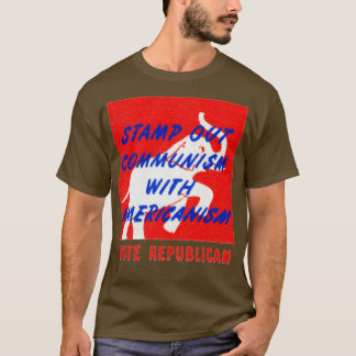 1950-talet Frimärke ut kommunismen T Shirt