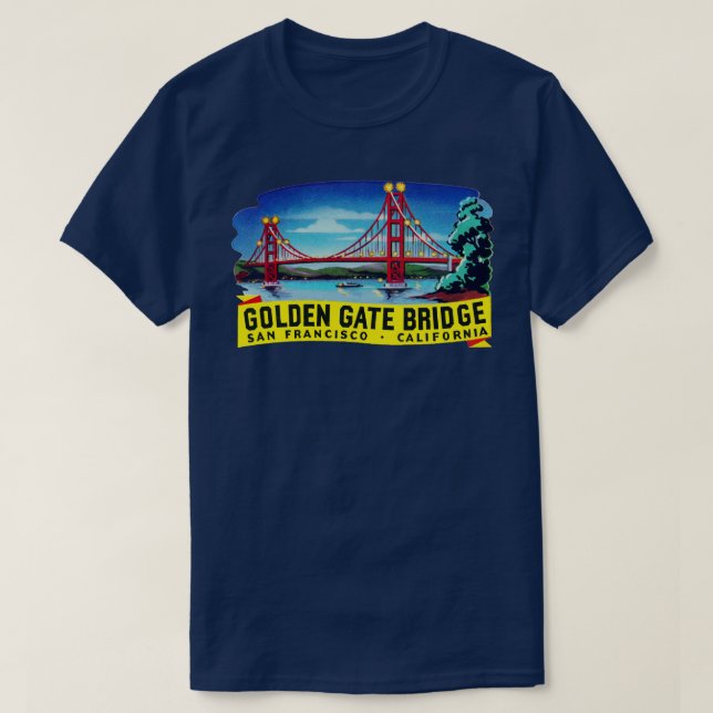1950-talet Golden Grind Bridge San Francisco T Shirt (Design framsida)