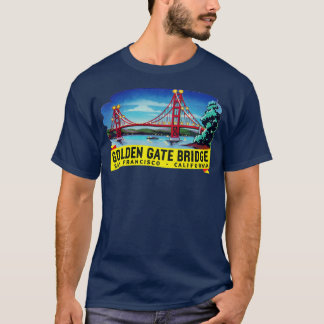 1950-talet Golden Grind Bridge San Francisco T Shirt