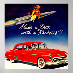 1950-talet Gör ett datum med Rocket 88 Poster