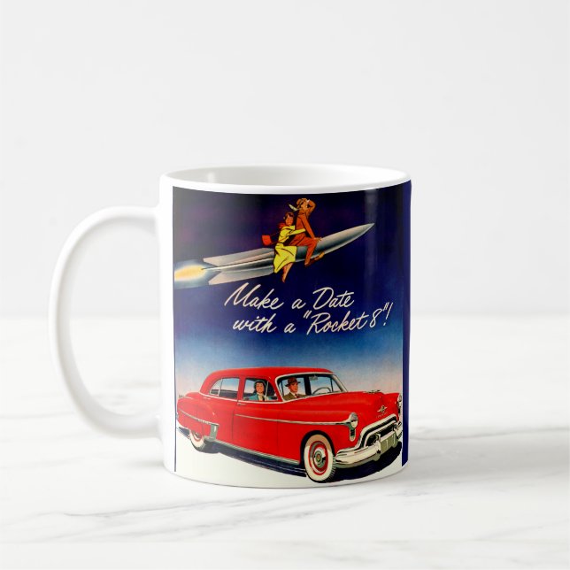 1950-talet Gör ett datum med Rocket 8 Kaffemugg (Vänster)