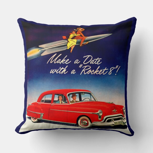 1950-talet Gör ett datum med Rocket 8 Kudde (Framsida)