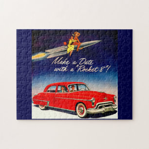 1950-talet Gör ett datum med Rocket 8 Pussel