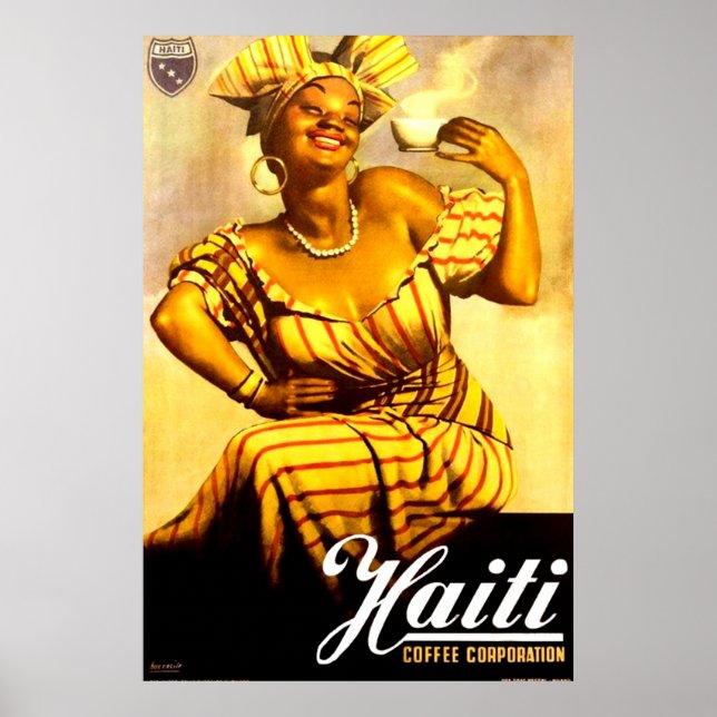 1950-talet Haitis kaffebolag och Poster (Framsidan)