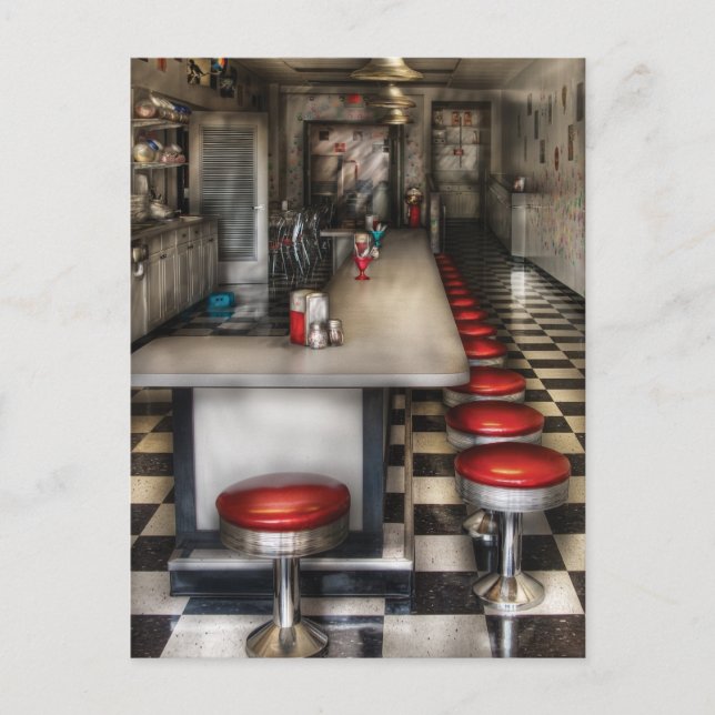 1950-talet - Ice Cream Parlor  Vykort (Framsida)