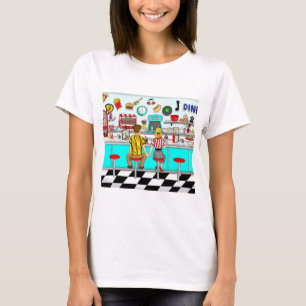 1950-talet: Kupelinnehav Händer på Middag T Shirt