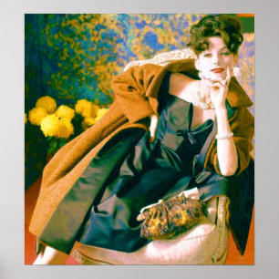 1950-talet mode porträtt poster