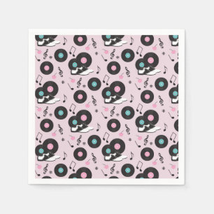 1950-talet: Retro Middag Birthday Napkins - Sock S Pappersservett