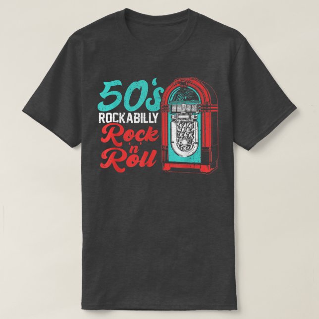 1950-talet Sten 'N' Roll Rock musik Rockabilly T Shirt (Design framsida)