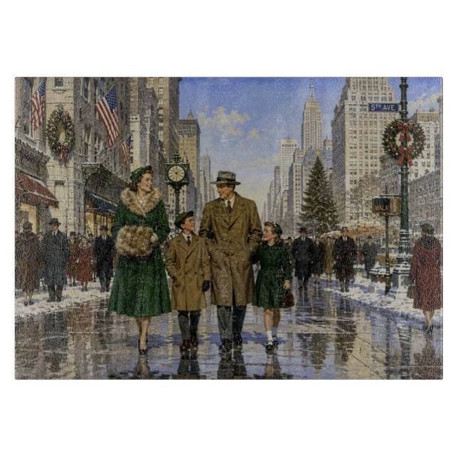 1950-talets amerikanska jul på 5th Avenue N.Y. (Framsidan)