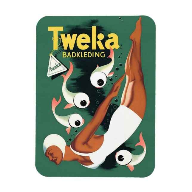 1950-talets baddräkt i Tweka Magnet (Vertikal)