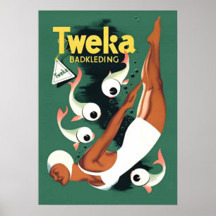 1950-talets baddräkt i Tweka Poster