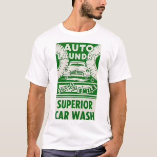 1950-talets bil för automatisk Tvätt-Tvätta och T Shirt
