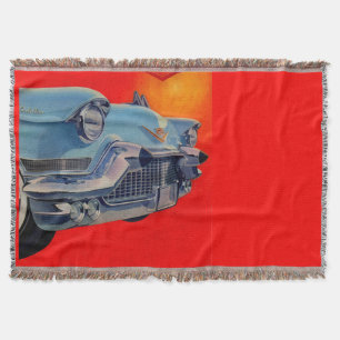 1950-talets blå Cadillac-grille Filt