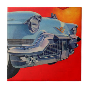 1950-talets blå Cadillac-grille Kakelplatta