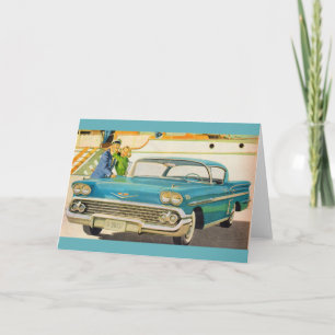 1950-talets blå Chevy Impala Kort