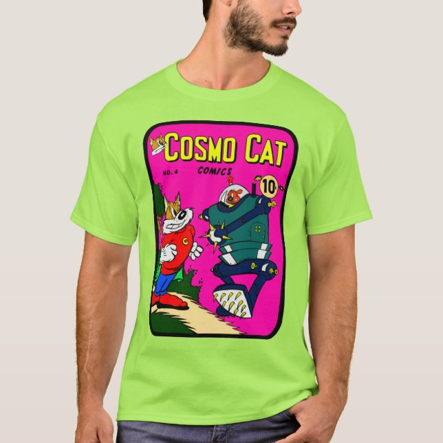 1950-talets Cosmo Cat Comics T-Shirt (Framsida)