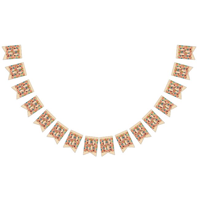 1950-talets dekorerade design vimplar (Alla)