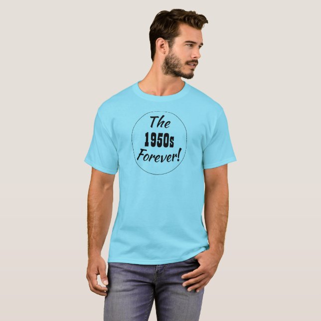 1950-talets dekorerade Retro-Roligt 50-årsjubileum T Shirt (Hel framsida)