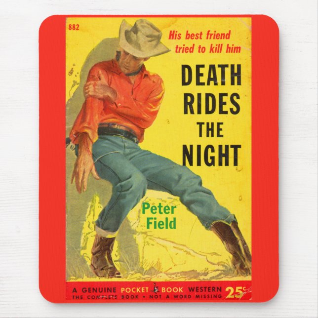 1950-talets död Rides Nattens westerna bok skydd Musmatta (Framsidan)