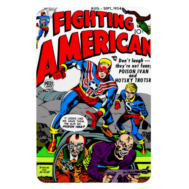 1950-talets "Fighting American" Magnet (Vertikal)