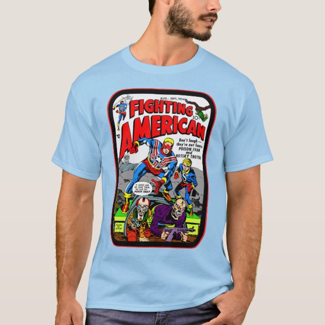 1950-talets 'Fighting American' T-Shirt  (Framsida)
