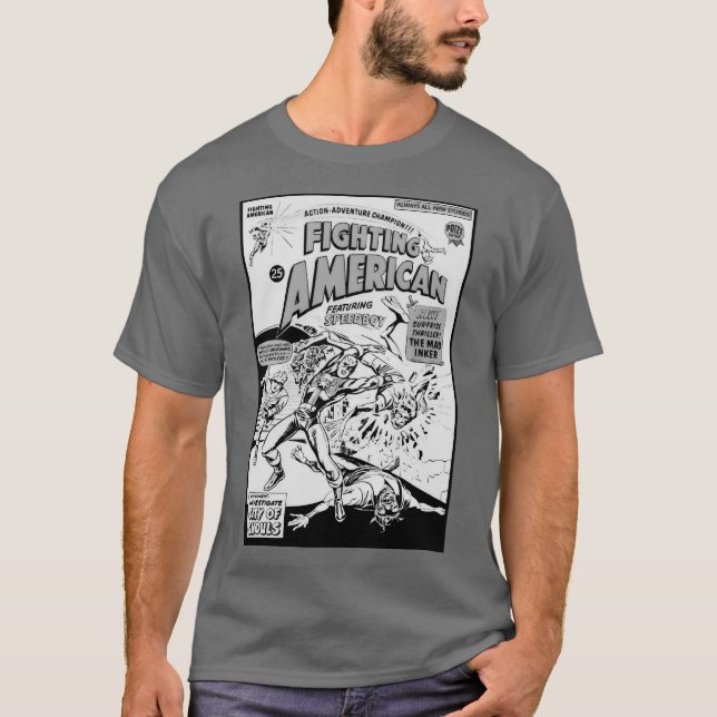 1950-talets 'Fighting American' T-Shirt (Framsida)