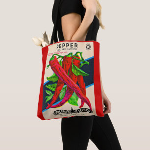 1950-talets frökapaket cayenne pepper print tygkasse