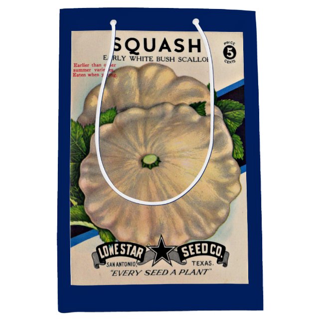 1950-talets frökapaket, vit squash-utskrift (Framsidan)