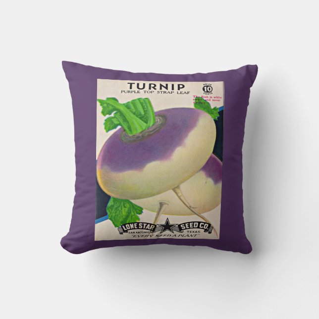 1950-talets fröpacksrovor skrivs ut kudde (Framsida)