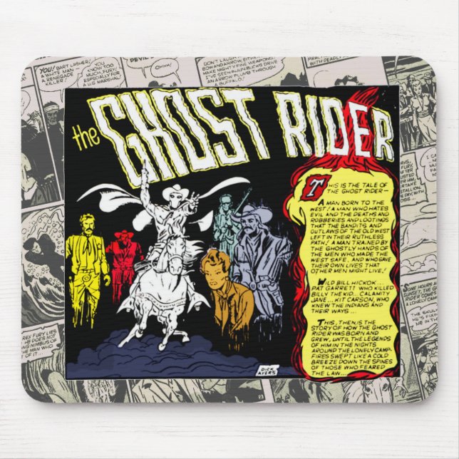1950-talets 'Ghost Rider' datormusmatta  Musmatta (Framsidan)