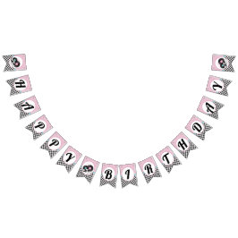 1950-talets Grattis på födelsedagen Bunting Flaggo Vimplar