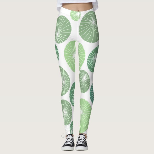 1950-talets Grönt Pinjul Leggings (Framsida)