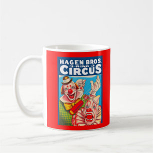 1950-talets Hagen Brothers Circus poster utskrift Kaffemugg