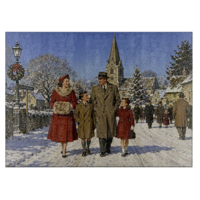 1950-talets juldam engelsk by (Framsidan)