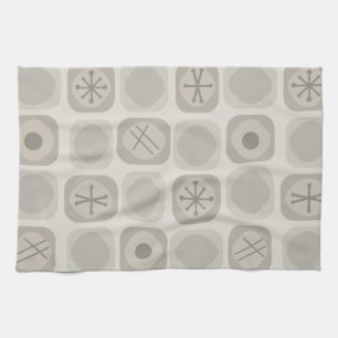 1950-talets Mod Art Soft Cubes Taupe Kökshandduk
