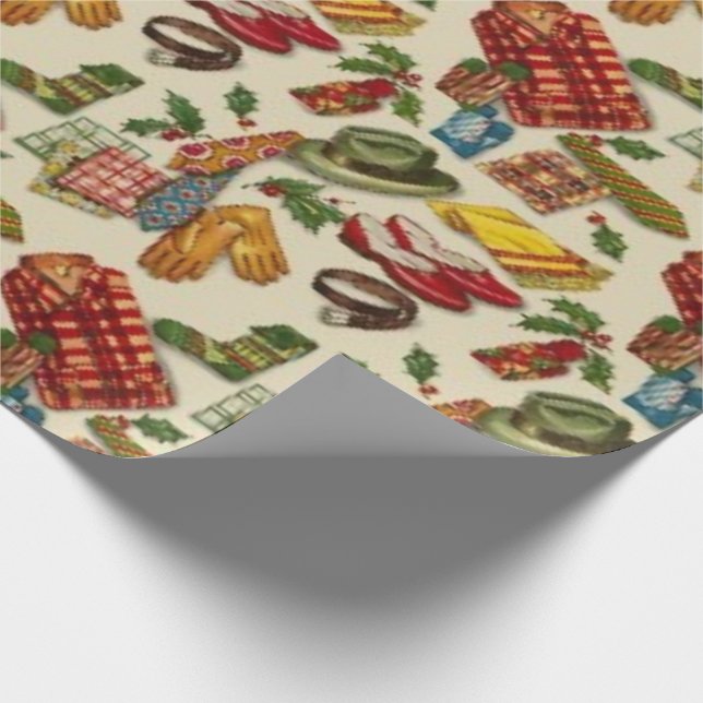 1950-talets Papprare julafton Presentpapper (Hörn)