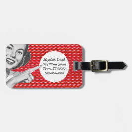 1950-talets pekare för unga kvinnor bagagebricka