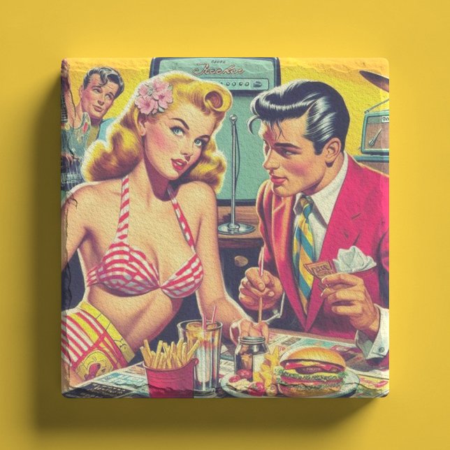 1950-talets retro-kolumn stenunderlägg (Skapare uppladdad)