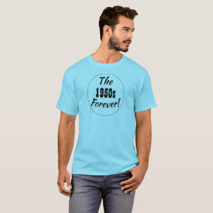 1950-talets Retro Kul 50-tals Ordstäv T Shirt