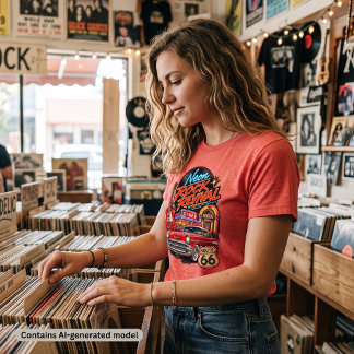 1950-talets Rock ’n’ Roll, Klassiska Bilar & Route T Shirt