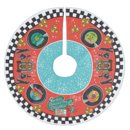 1950-talets Rockin-jul Julgransmatta Borstad Polyester