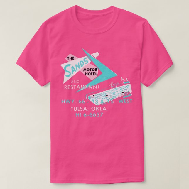 1950-talets Sands Motor Hotel på väg T Shirt (Design framsida)