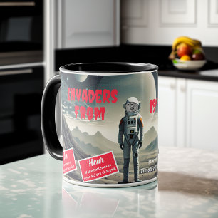 1950-talets sci-Fi-film Poster din födelsedag i An Mugg