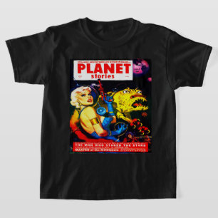 1950-talets TECKNADER för RETRO SCI FI PULP T Shirt